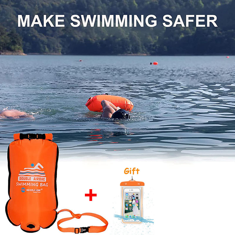 Swim Buoy Open Water - 20l wasserdichter aufblasbarer Schwimm-Packs ack mit